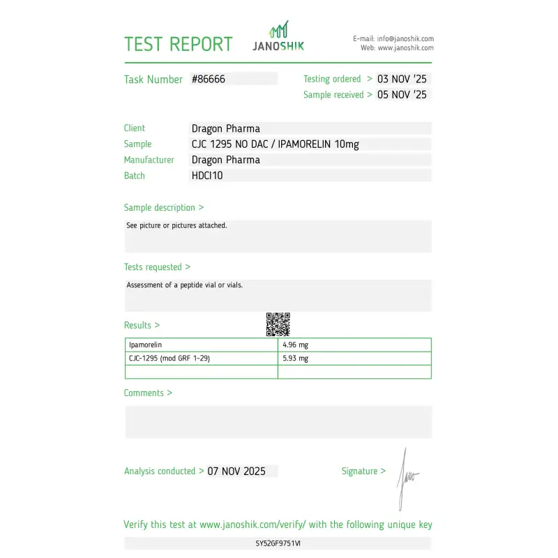 CJC-1295 NO DAC/IPAMORELIN 10mg