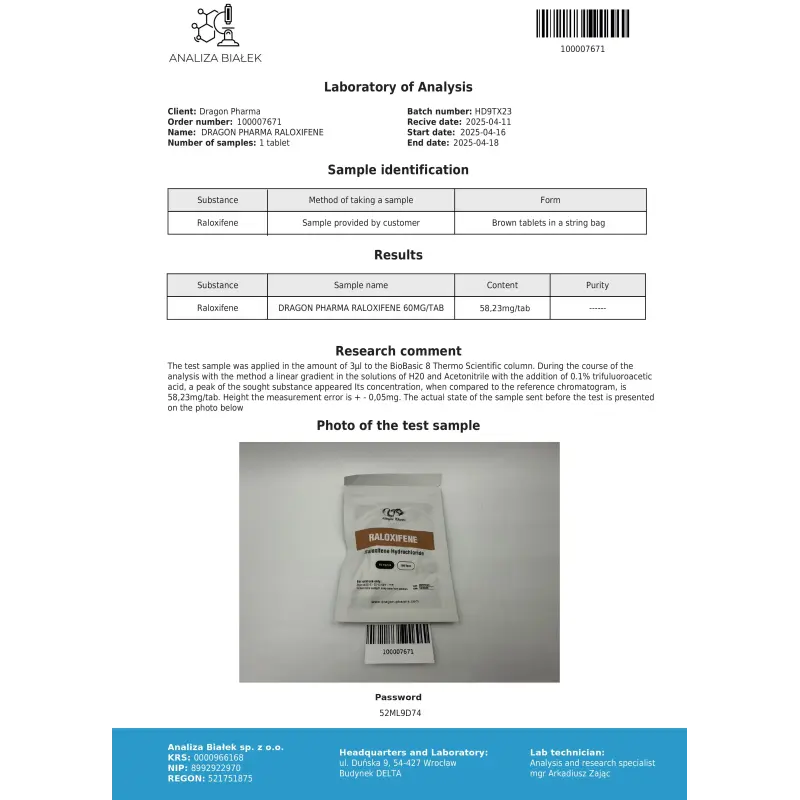 RALOXIFENE 60mg